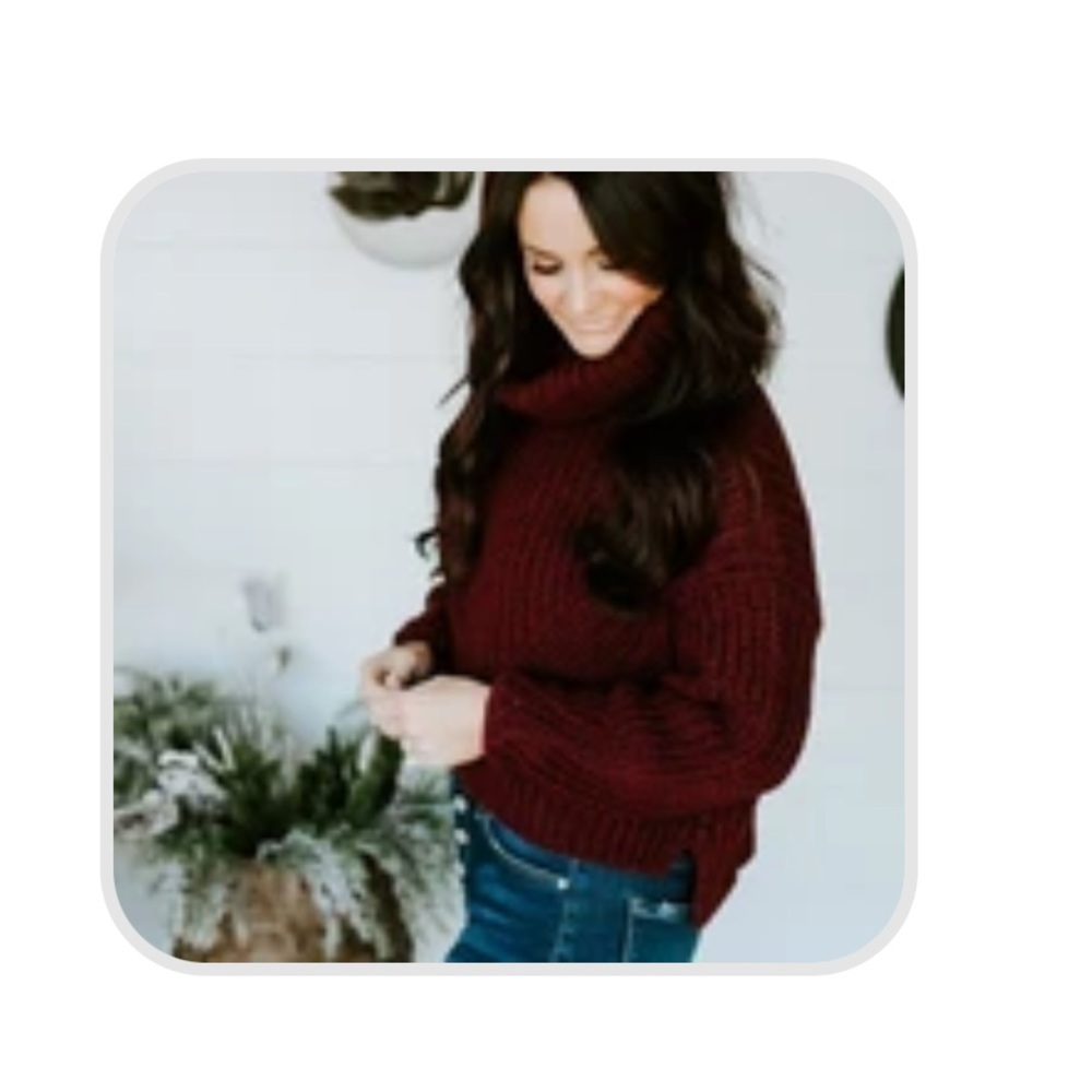 Burgundy chunky knit